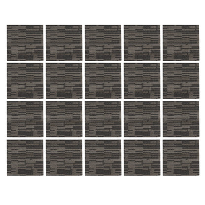 20pcs Square Carpet Tiles 20x20" Washable Floor Mats for Commercial Use