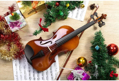 4/4 Acoustic Violin with Case and Bow for Christmas Gift