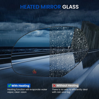 Driver Left Side Mirror Glass Heated Signal for Chevy Suburban (2007–2013)