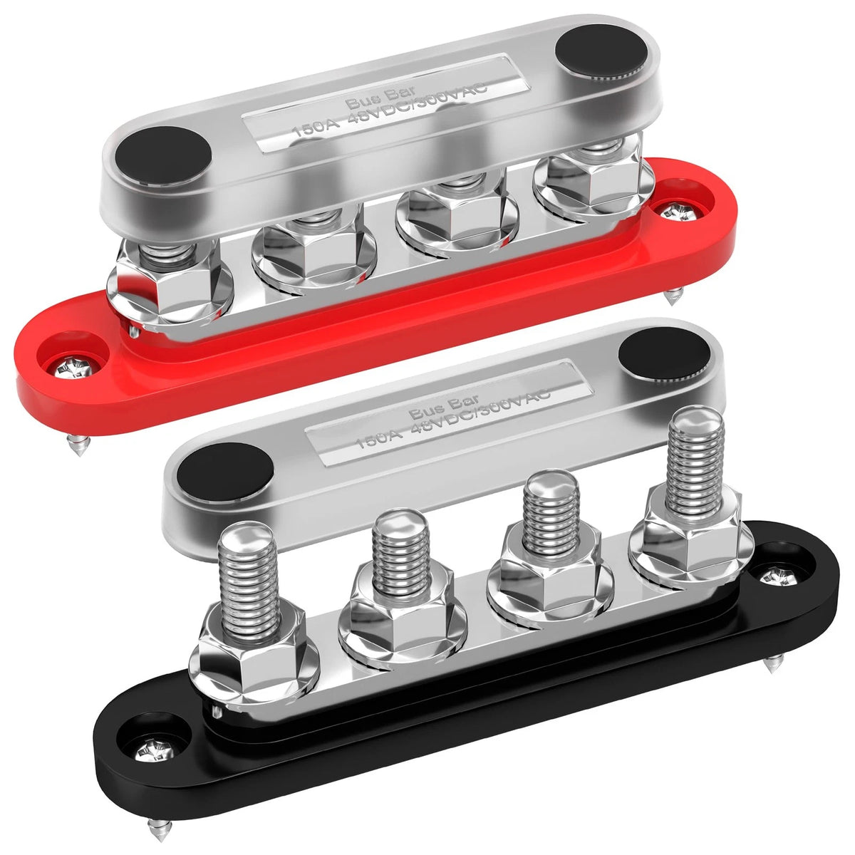 150A Power Distribution Block for Marine Boat Automotive (4 Stud, 5/16 M8)