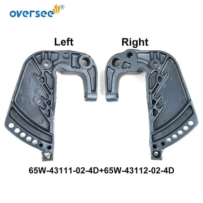 Bracket Clamp Set of 2 for Yamaha Outboard Motor 2T 40HP 4T F25 (65W-43111, 65W-43112)
