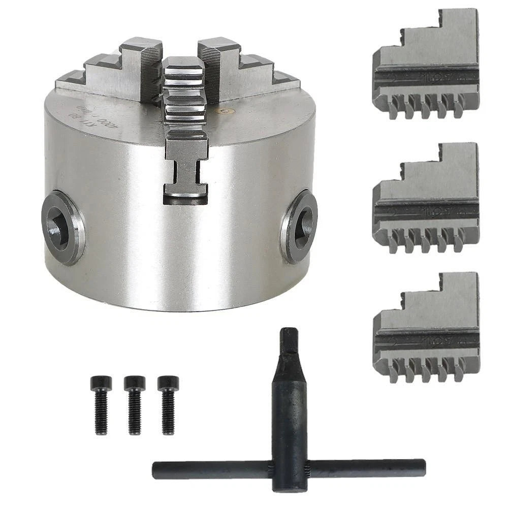 3-Inch 80mm Lathe Chuck 3 Jaw Self-Centering for CNC Milling Machine