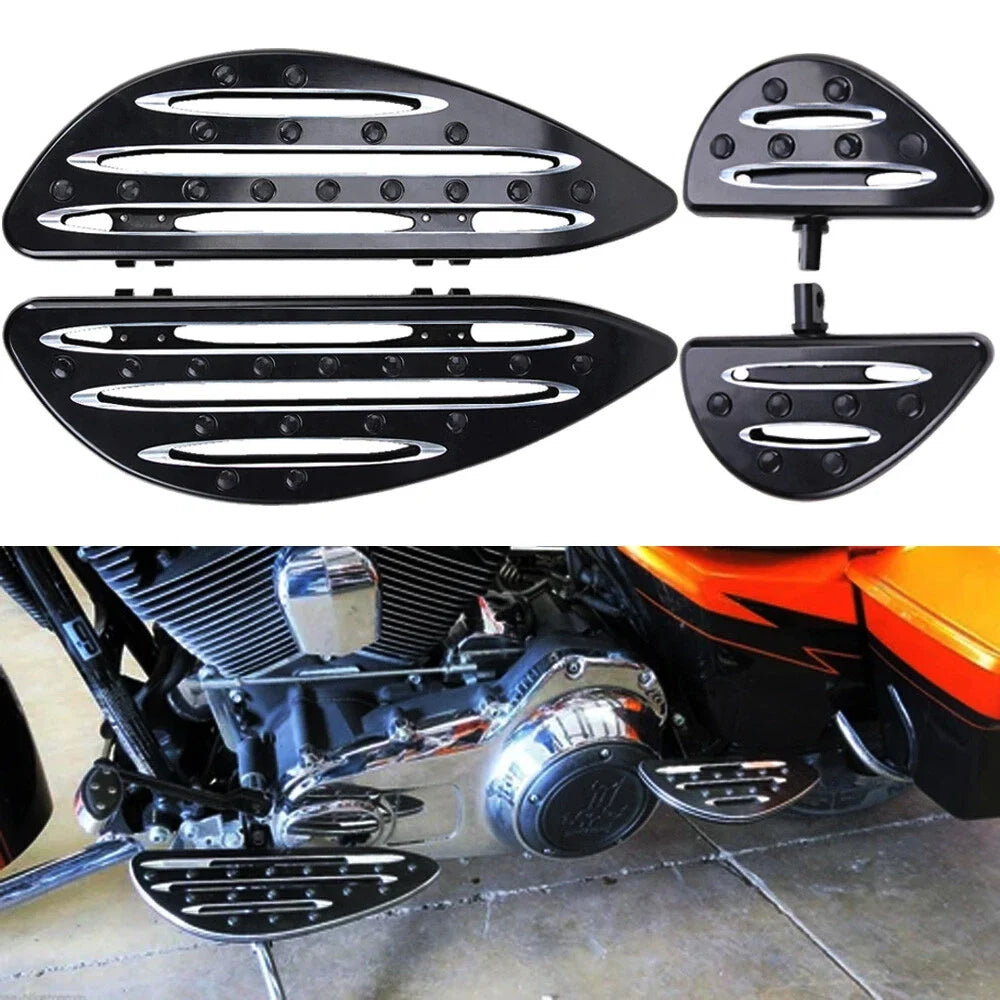 Floorboard Set for Harley Touring CVO (2014–2023) - Black CNC Cut