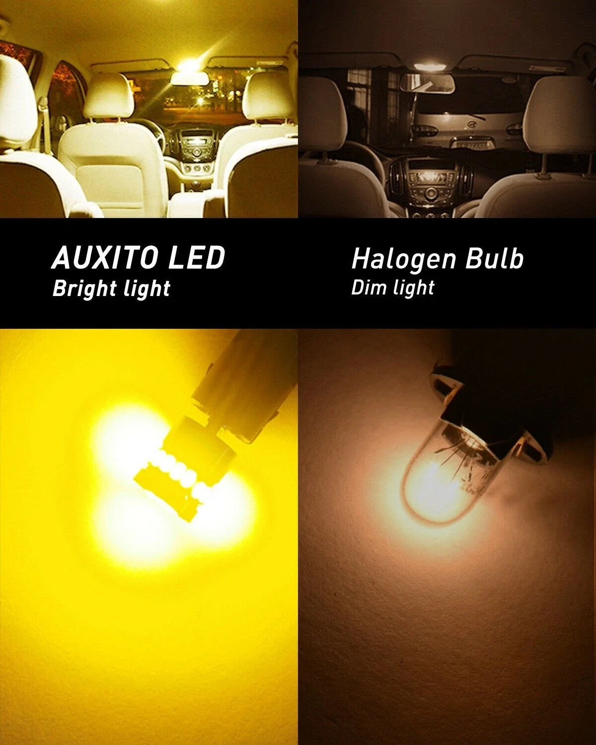 2X Amber LED Front Side Marker Light Bulbs 168 194 2825 T10 501 W5W for