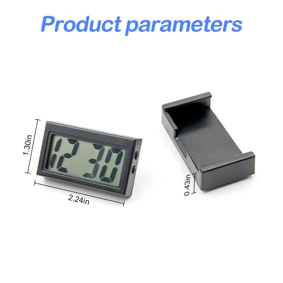 Mini Digital Clock for Car Dashboard (Battery Operated)