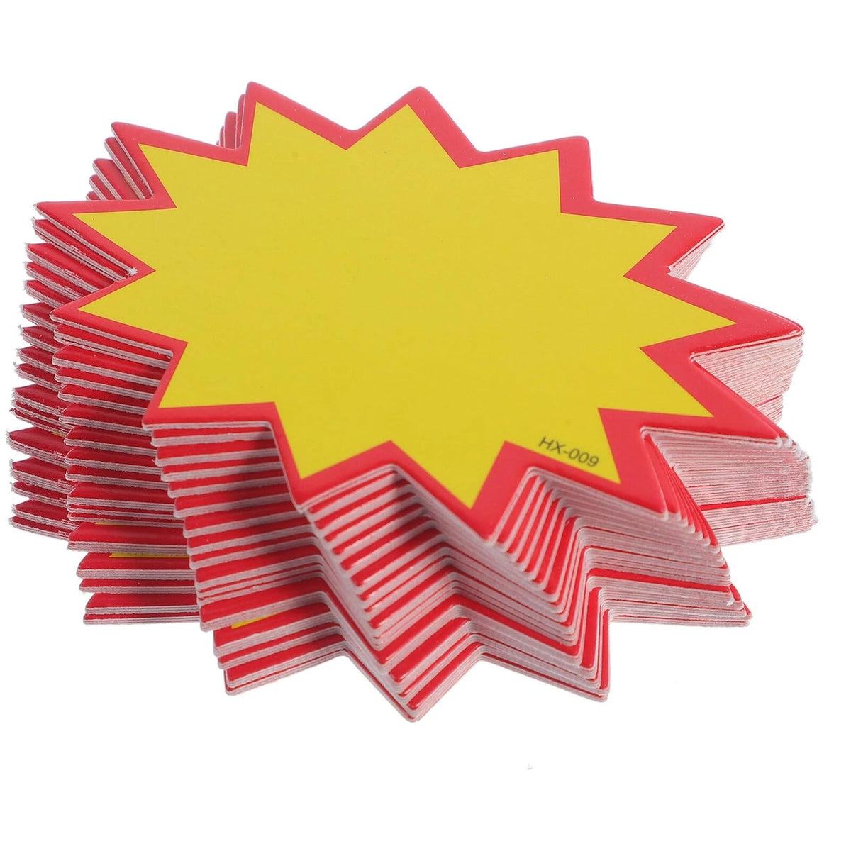 200Pcs Star Burst Signs for Automotive Use (Blank 2.75x1.97in)