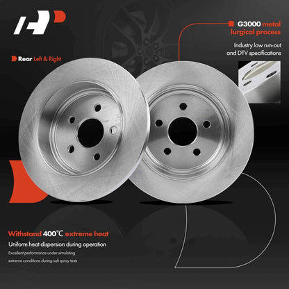 Rear Disc Brake Rotors & Ceramic Pads for Chrysler PT Cruiser (2003–2007)