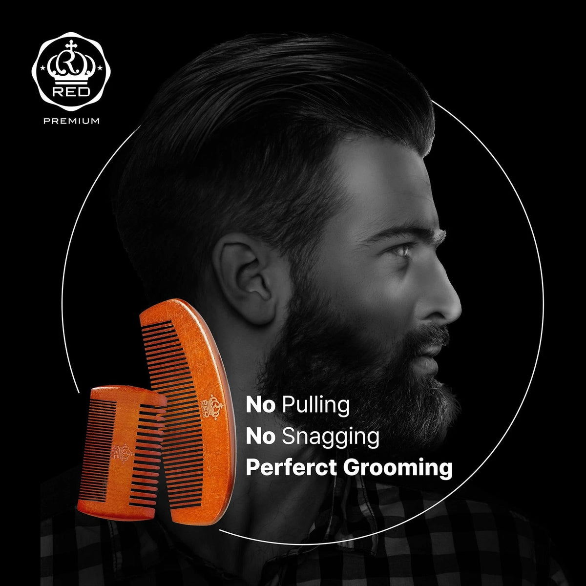 Men's Long Beard Comb for Premium Grooming