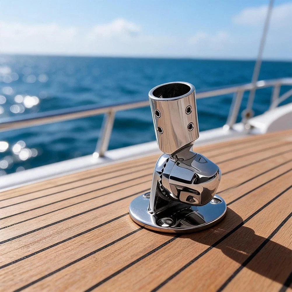 316 Stainless Steel Adjustable 180 Degree Antenna Mount for Boats and Yachts