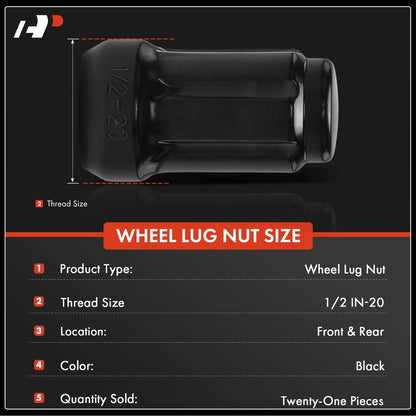 Set of 21 Wheel Lug Nuts for Ford F150 Explorer Mustang (2000–2023)