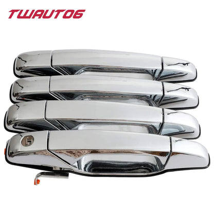 Chrome Exterior Door Handles for 2008–2013 Chevy Tahoe & GMC Yukon (4PC)