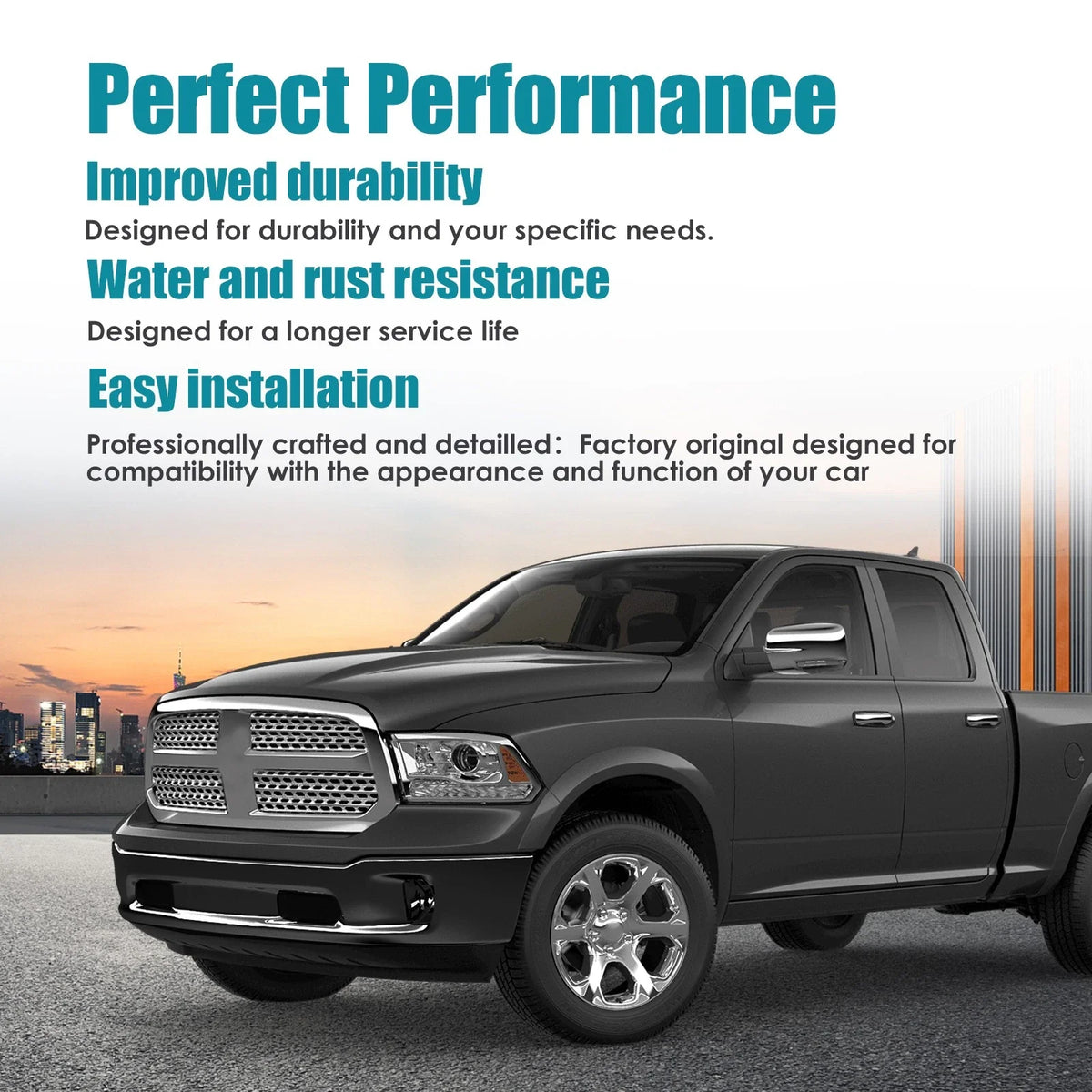 Black Steel Front Bumper for Dodge Ram 1500 (2013–2018) with Fog Light Holes