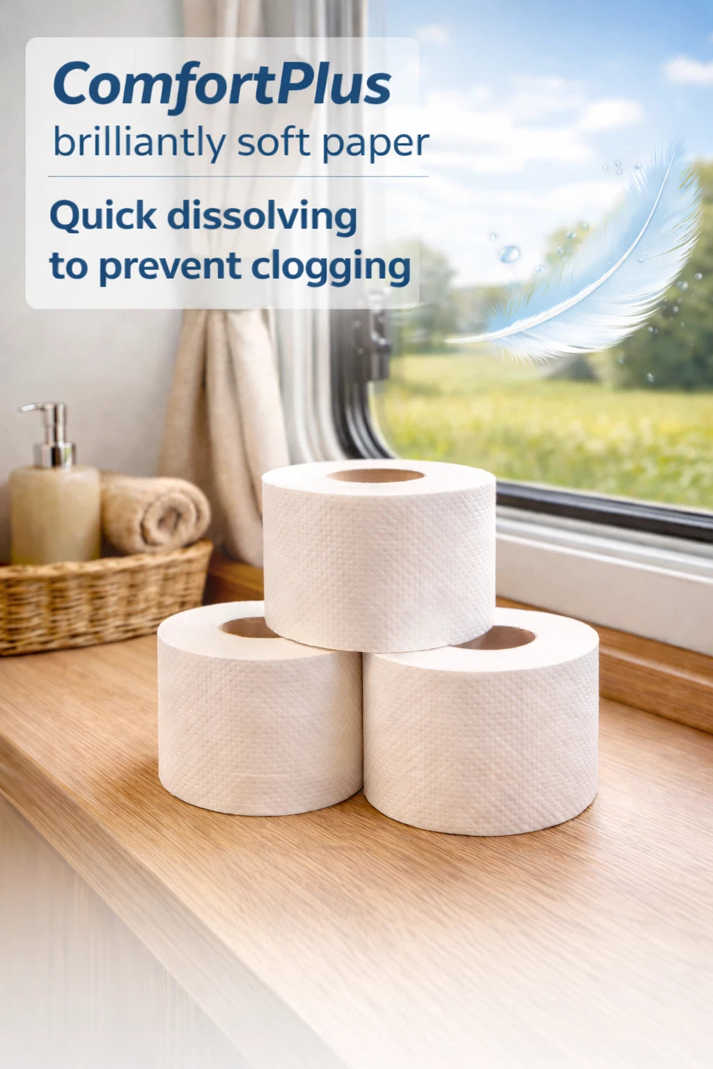 24 Roll Mega Pack Thetford Aqua Soft Toilet Tissue for Cassette Potti (202241)