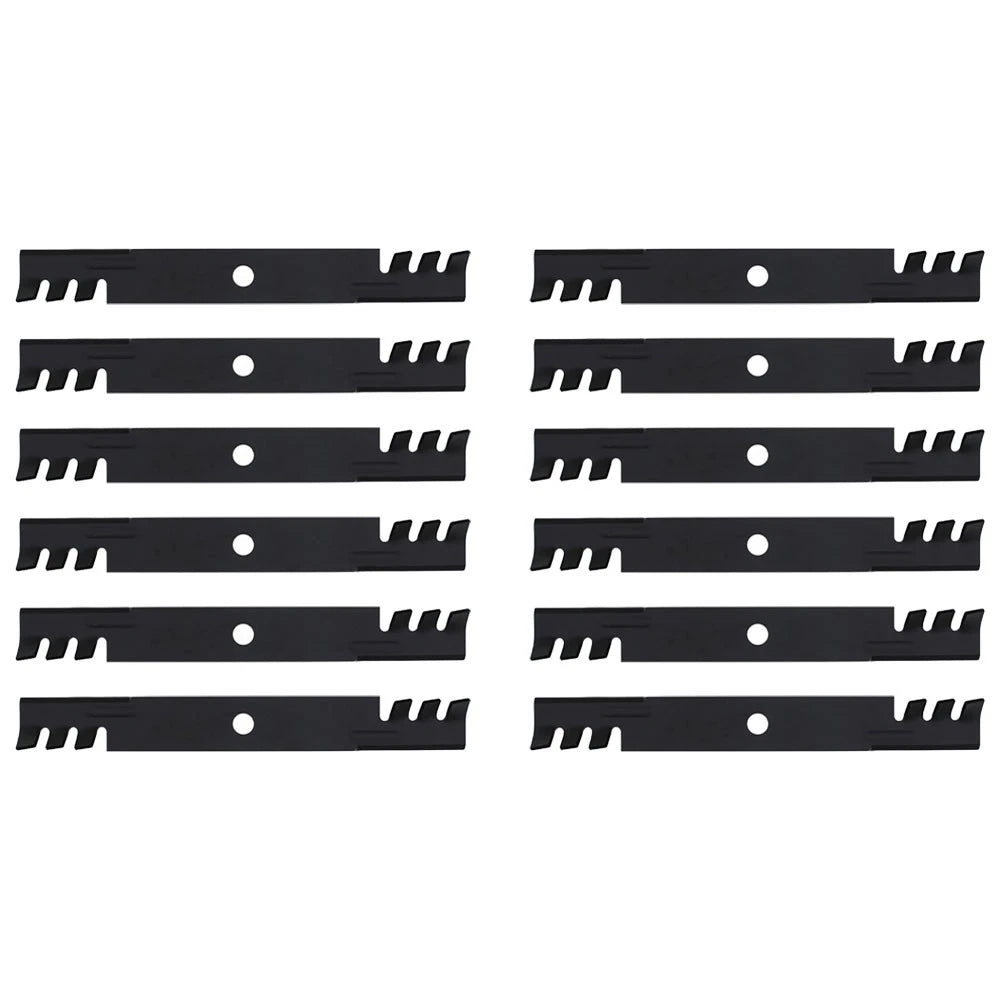 Pack of 12 Toothed Mower Blades for Exmark