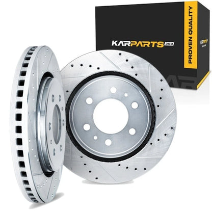 Brake Rotor Set for Toyota Tundra (2000–2006) ALX-PAU-DF-7002-76086-CLA1, Drilled & Slotted