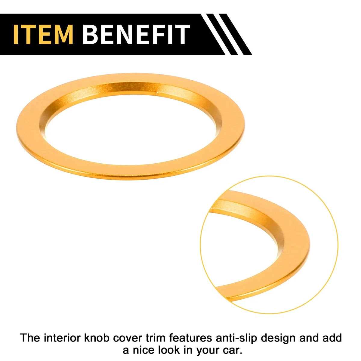 Engine Start Stop Button Knob Cover Ring for Toyota Tacoma (2016–2023) Gold Tone
