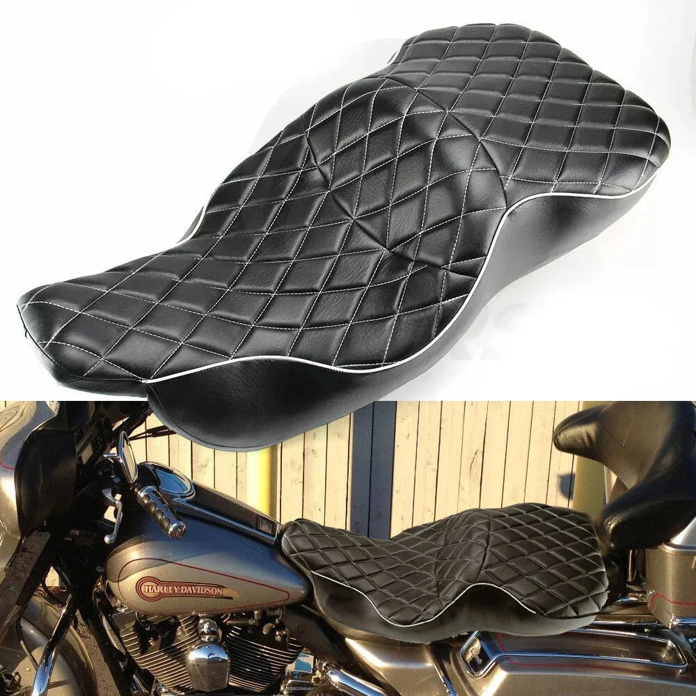 Diamond Rider Driver Passenger Seat for Harley Electra Glide Ultra Classic (1997–2007)