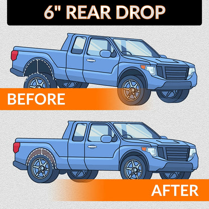 6" Lowering Drop Suspension Flip Kit No C-Notch for Chevy Silverado 1500 (1999–2006)