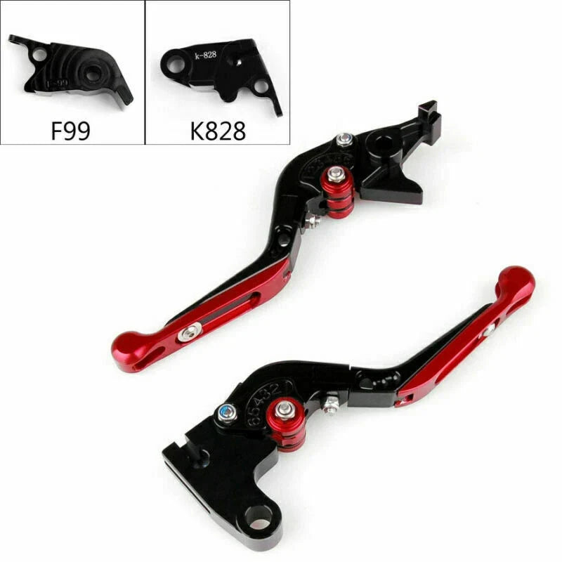Adjustable Folding Brake Clutch Levers for Kawasaki ZX10R (2011–2023) Red T9