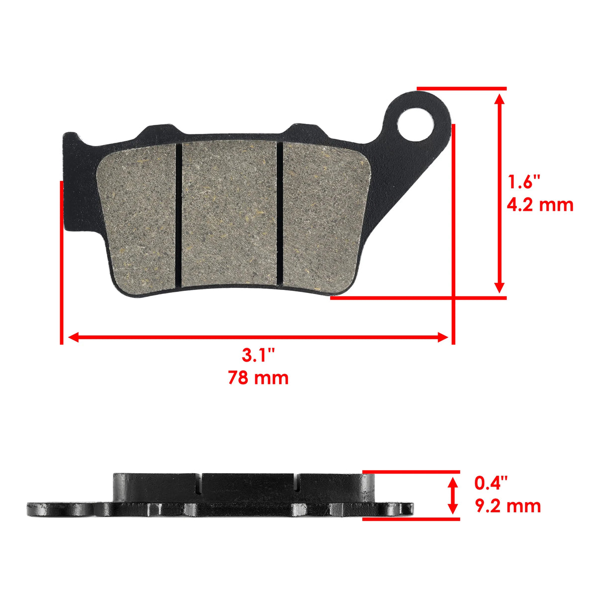 Rear Brake Pads for Aprilia (HU7540MP129LR)