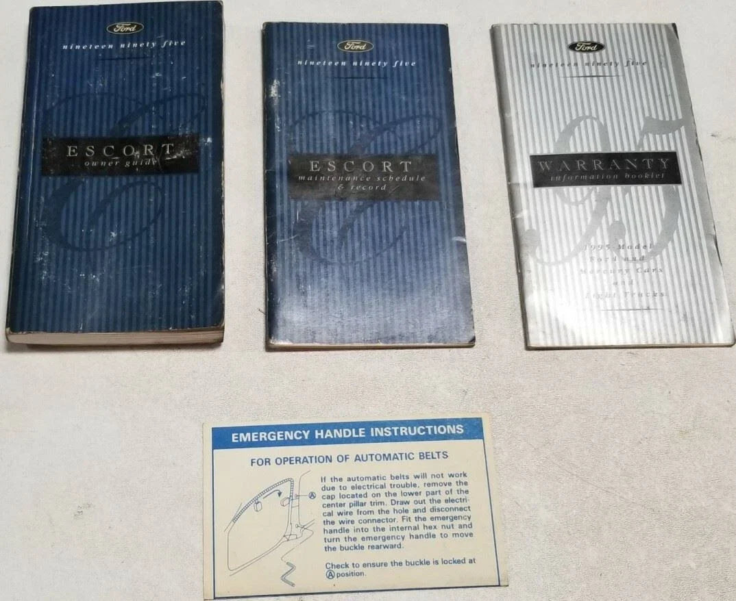 Owners Manual Cover for Ford Escort (1995)