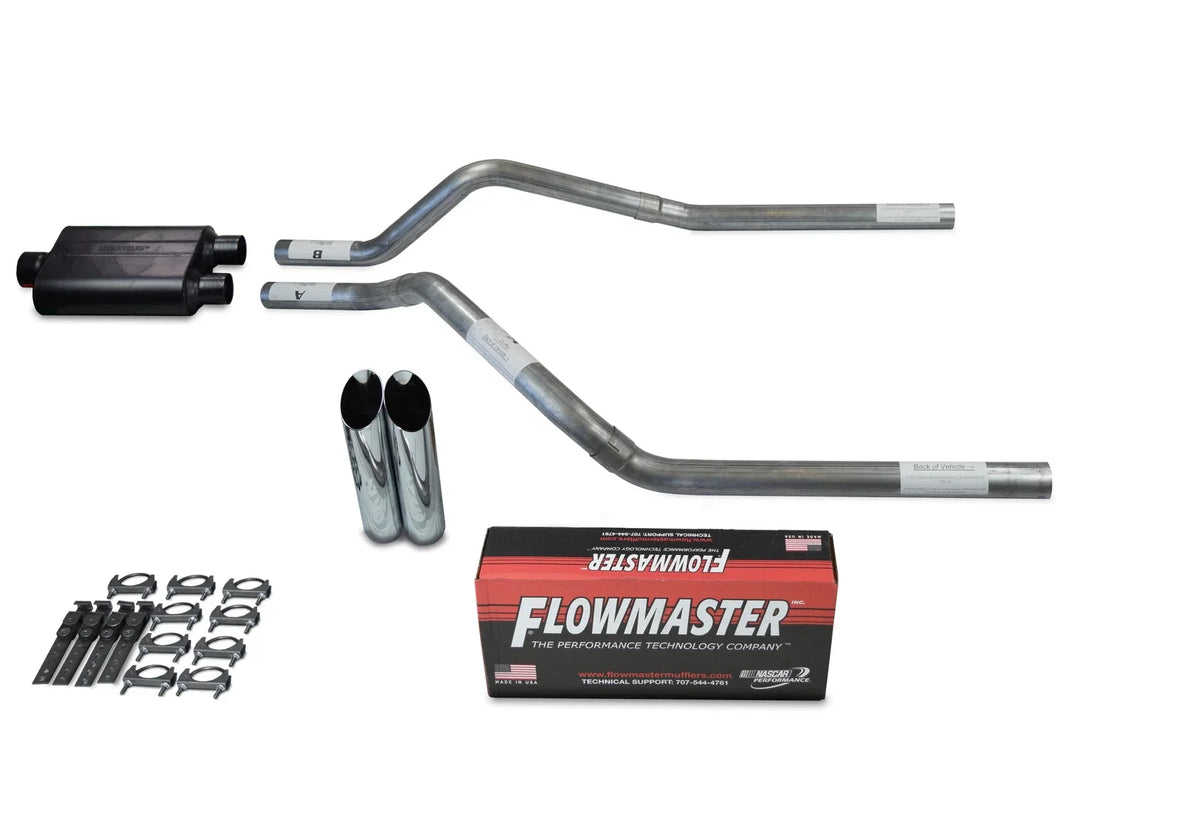 2.5" Dual Exhaust Kit for GMC Jimmy (2000–2004) - Flowmaster 40 Series Slash Tip