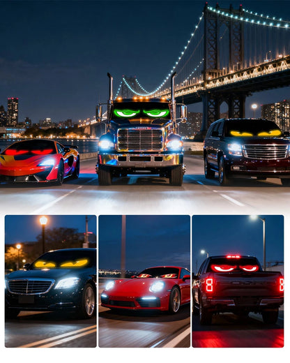 LED Devil Eyes Windshield Light for Cars & Trucks (Programmable Display)