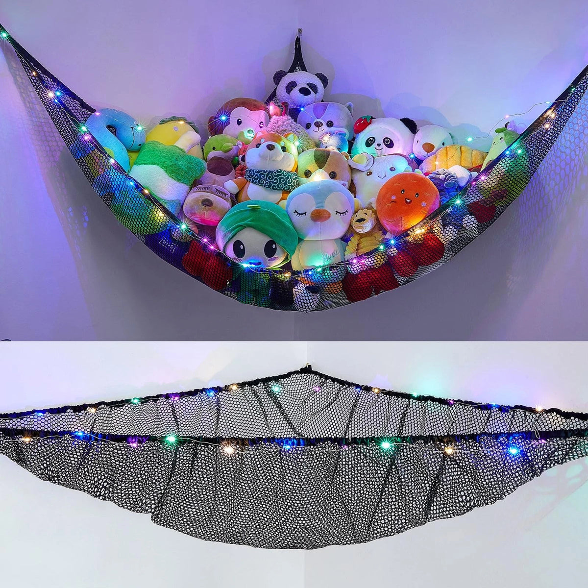 Stuffed Animals Net Hammock for Kids (Pack of 1) - Black