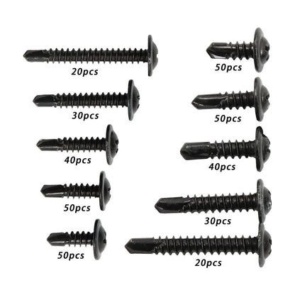 380PC Black Oxide Coated 410 Stainless Steel Self-Drilling Screws