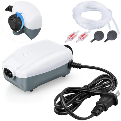 Dual Outlet Air Pump for Aquarium (Whisper)