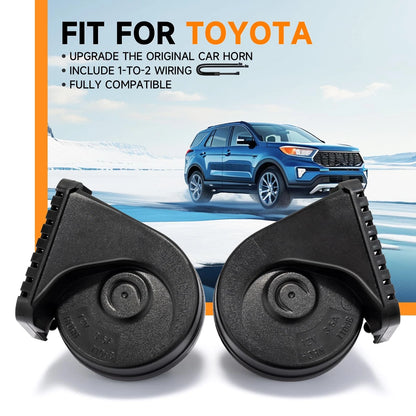 Car Horn for Toyota RAV4 (2019–2023) 12V 1 to 2 Plug Compatible
