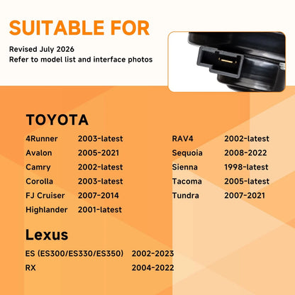 Car Horn for Toyota RAV4 (2019–2023) 12V 1 to 2 Plug Compatible