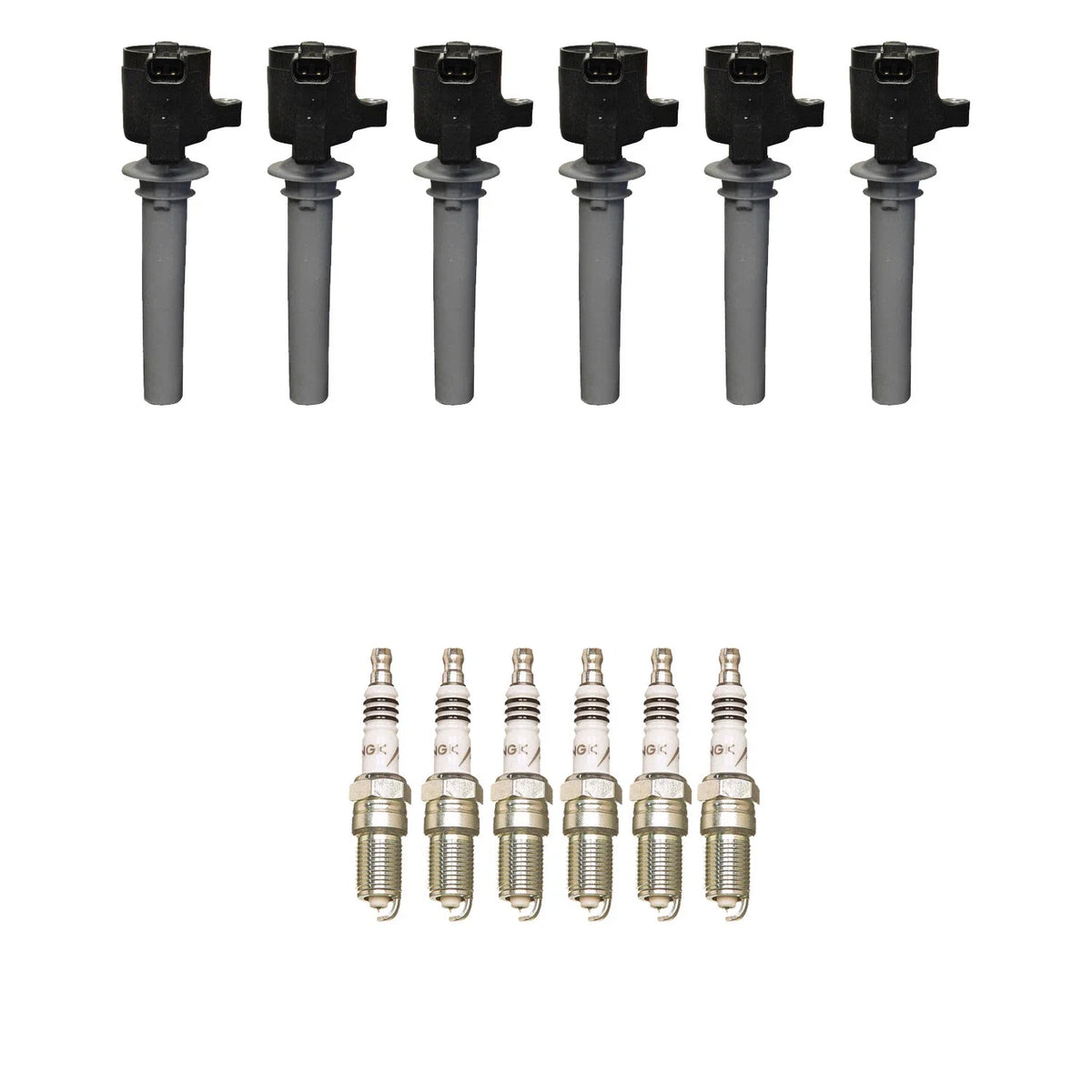 Set of 6 NGK COP Ignition Coils & Iridium IX Spark Plugs for Mazda 6 (2003–2008)