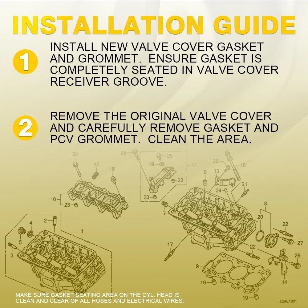 Valve Cover Gasket Set for Toyota Camry Celica 1987–2001 3SFE 5SFE