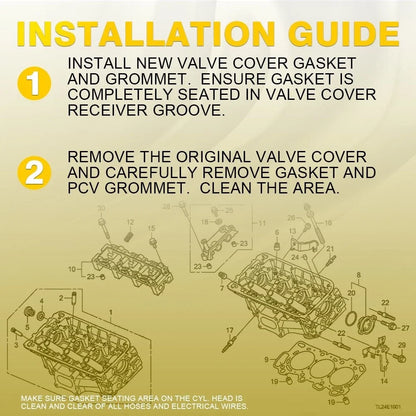 Valve Cover Gasket Set for Toyota Camry Celica 1987–2001 3SFE 5SFE