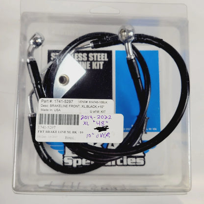 Drag Specialties Extended Stainless Steel Front Brake Line Kit for XL (2004–2023)