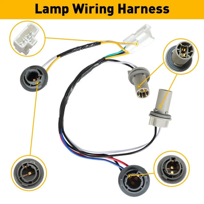 2X Taillight Bulb Socket Harness for Hyundai Sonata (2011–2014)