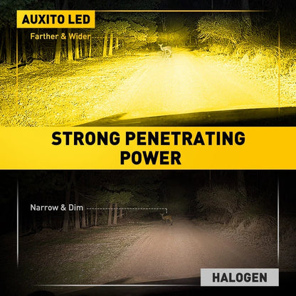 AUXITO LED Fog Light Bulbs H3 Yellow Kit for Lexus GX470 (2003–2009)