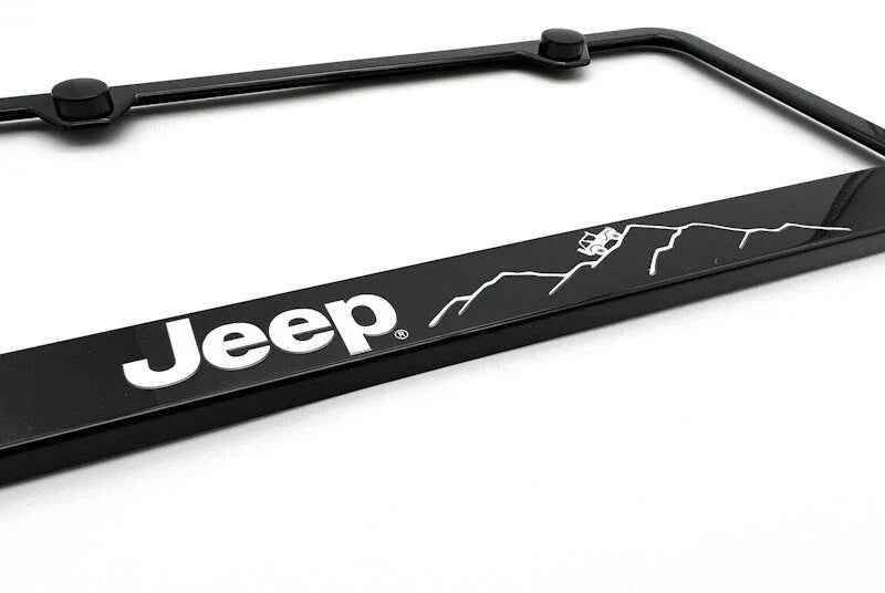 License Plate Frame Black Plastic for Jeep Off Road (2011–2020)