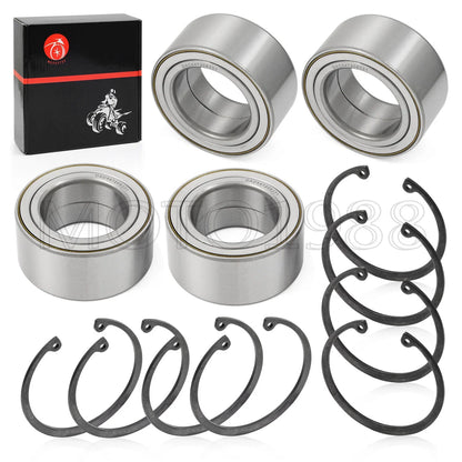 Front & Rear Wheel Bearings & Ring Clip for Polaris RZR 900 1000 (2011–2020)