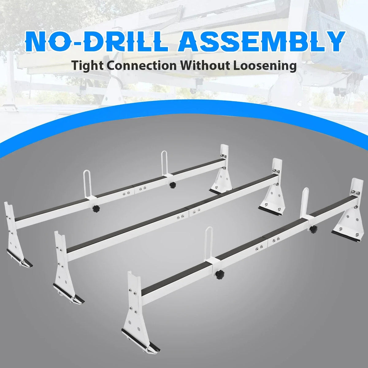 3 Bar Roof Ladder Rack for Chevy Express 2500/3500 (1996–Present)