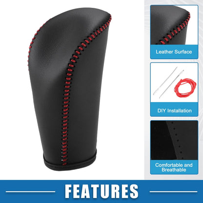 Gear Shifting Knob Cover Trim for Nissan Versa (2007–2012) Black Red