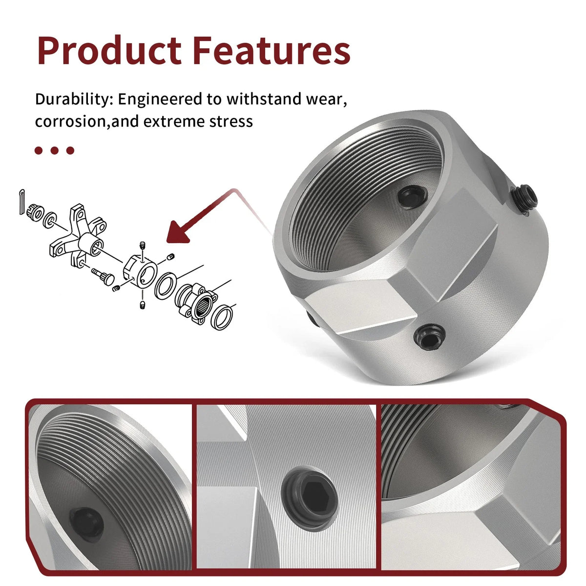 Rear Axle Lock Nut for Yamaha YFZ450R/YFZ450X (2009–2024)
