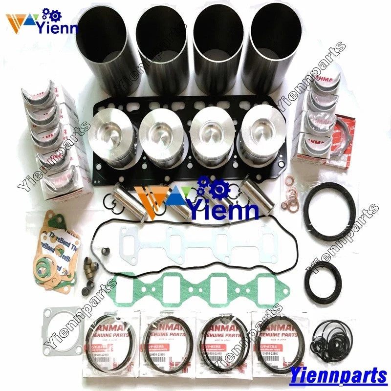 Crankshaft Overhaul Rebuild Kit for Yanmar 4TN84E 4TN84-RJK (John Deere 1070)
