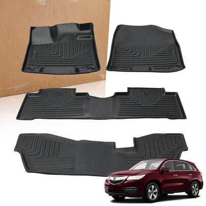 Set of 4 TPE Floor Mats Liner for Acura MDX (2014–2020) 3D All Weather