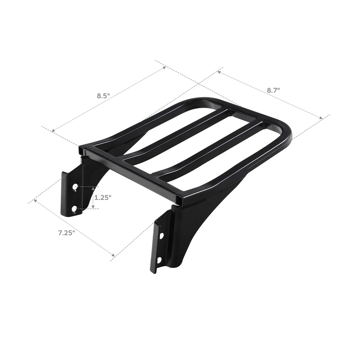 Chrome/Black Sissy Bar Luggage Rack for Harley Softail Sportster XL 883 1200 (1982–2023)