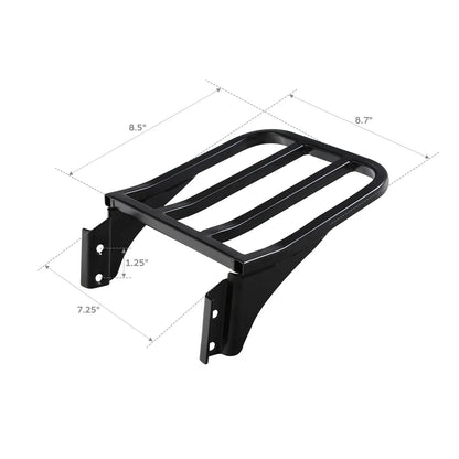 Chrome/Black Sissy Bar Luggage Rack for Harley Softail Sportster XL 883 1200 (1982–2023)