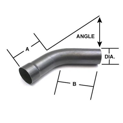 30 Deg Mild Steel Mandrel Bend Exhaust Elbow Pipe 3-1/2 Inch for