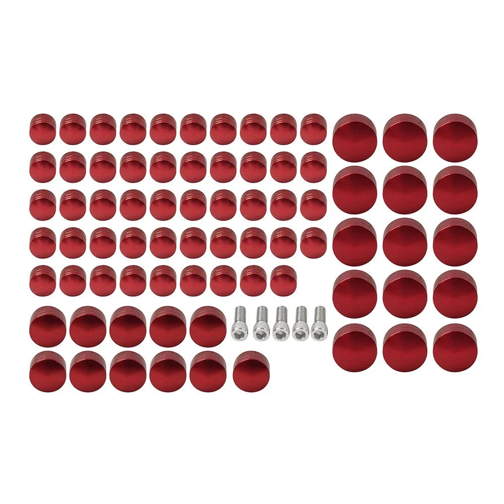 75X Red Engine Bolt Topper Caps for Harley Touring Road Street Glide (2007-2016)