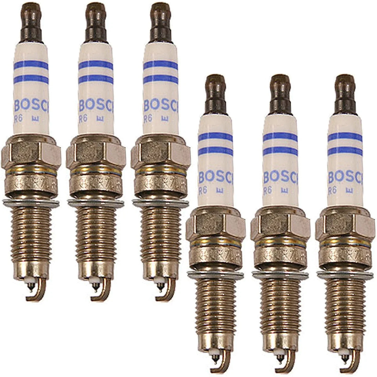 Set of 6 Bosch Double Platinum Spark Plugs for A3 TT Quattro Cayenne Eos (2006–2012)